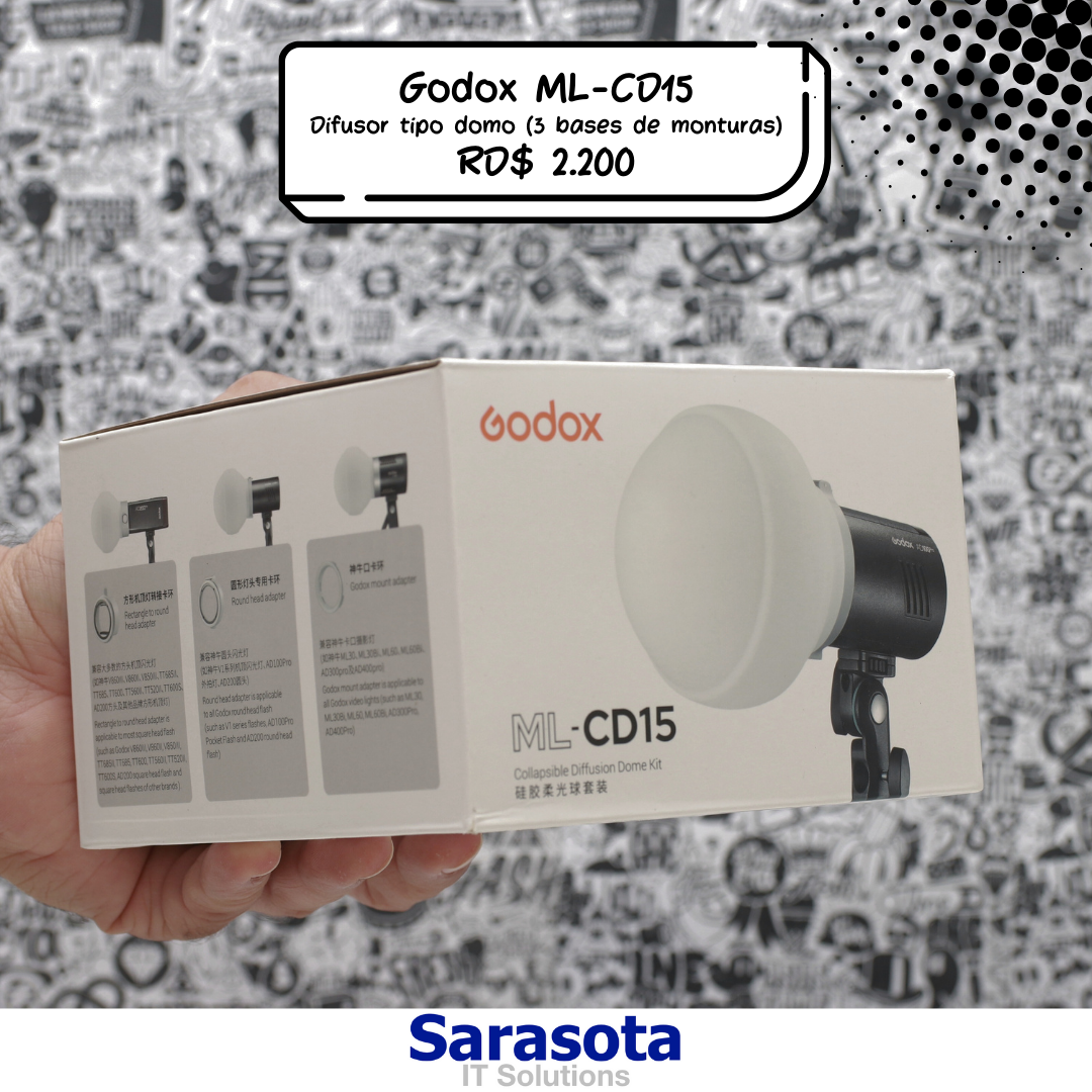 camaras y audio - Godox Difusor tipo domo ML-CD15