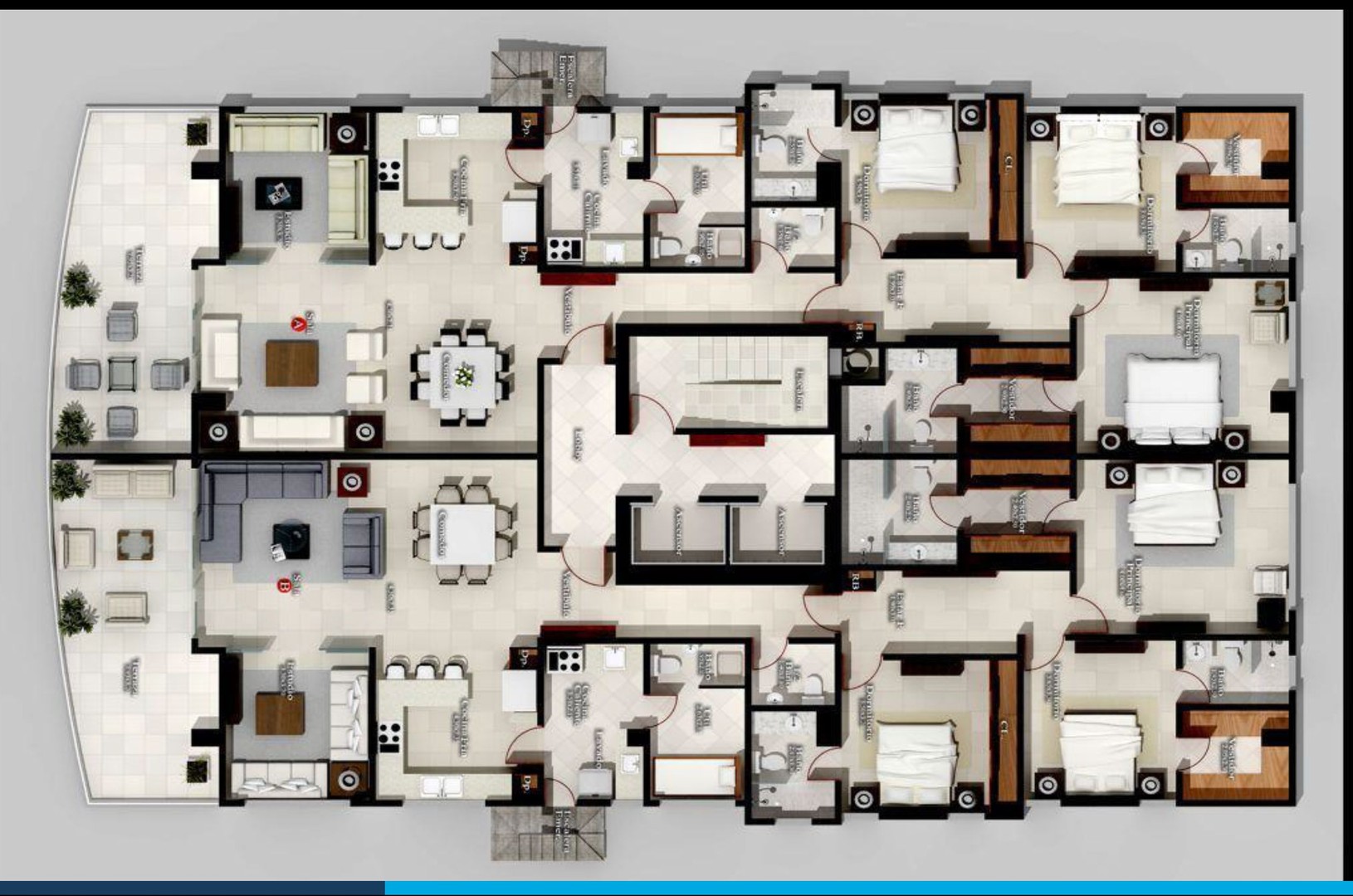 penthouses - Naco penthouse 4 habitaciones 4.5 banos 3 parqueos  2