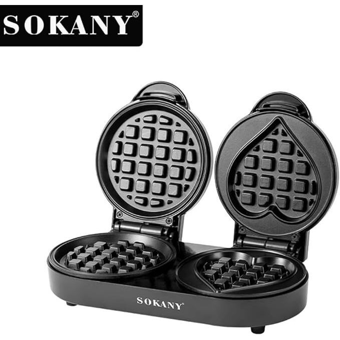 cocina - Waflera doble sokany SK-BBQ-850, gofrera, cocina.  3