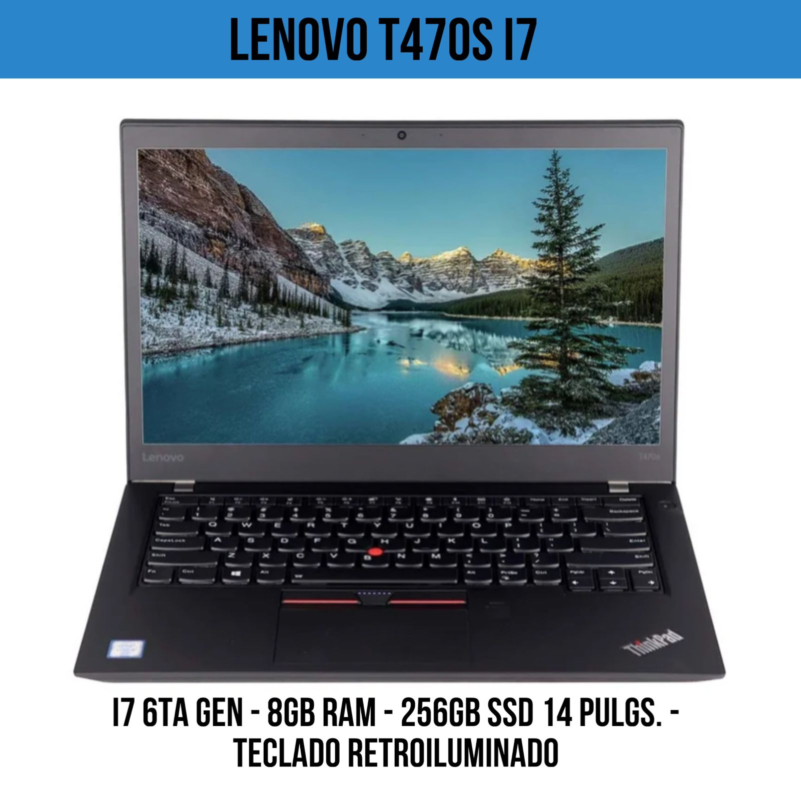 computadoras y laptops - Lenovo T470s i7 Super Fina 