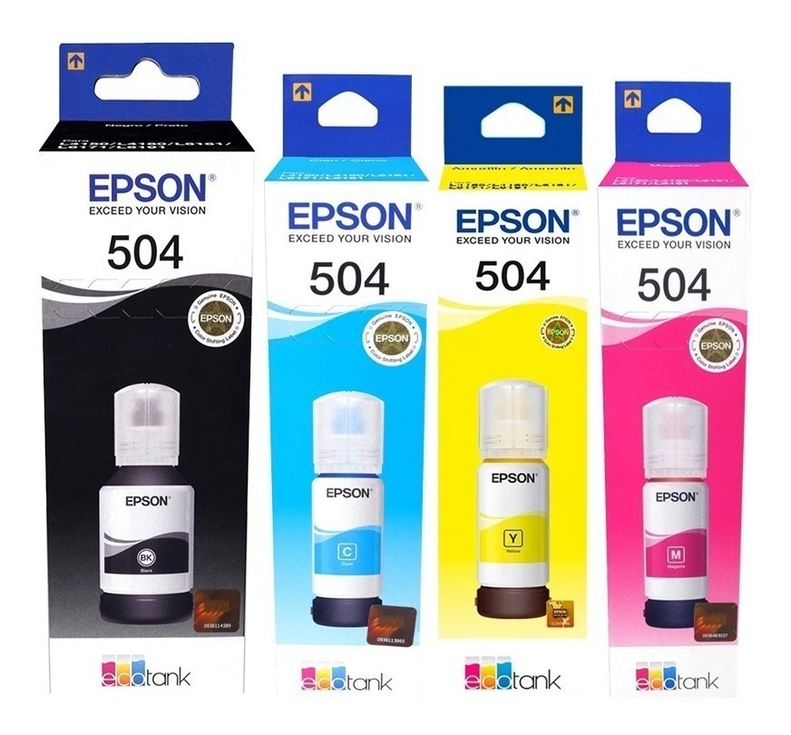 impresoras y scanners - BOTELLA DE TINTA EPSON EN TODOS LOS COLORES 504  