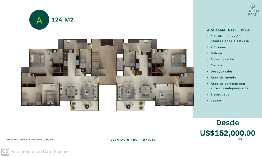 apartamentos - Ven y reserva tu Apartamento con USD1,000. Hoy mismo. 4