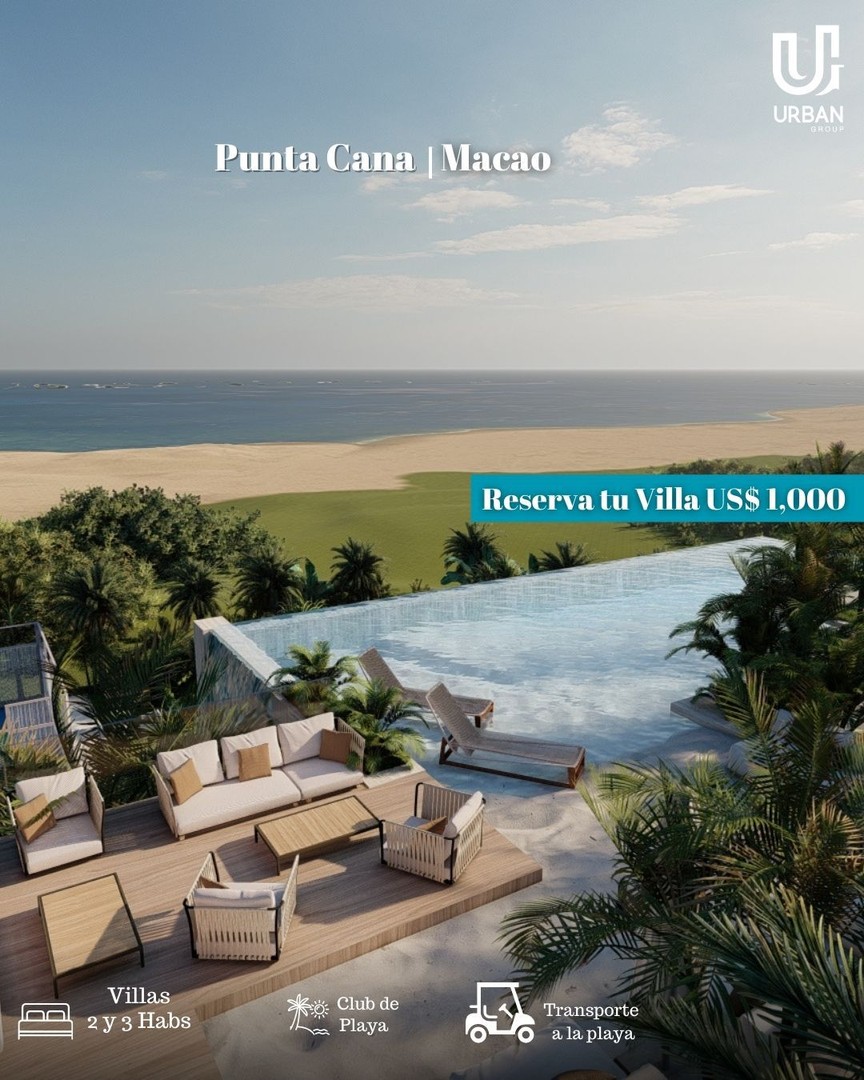 casas vacacionales y villas - Villas de 2 & 3 Habitaciones con Club de Playa Macao Punta Cana desde US$91,999 1