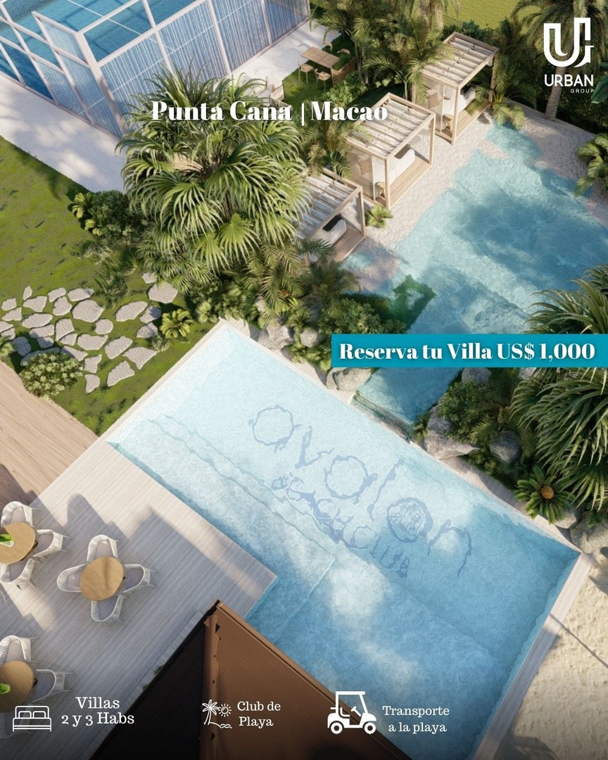 casas vacacionales y villas - Villas de 2 & 3 Habitaciones con Club de Playa Macao Punta Cana desde US$91,999 2