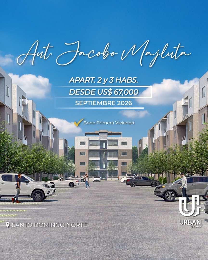 apartamentos - Proyecto de apartamentos en la Jacobo Manjluta , bono de primera vivienda 2