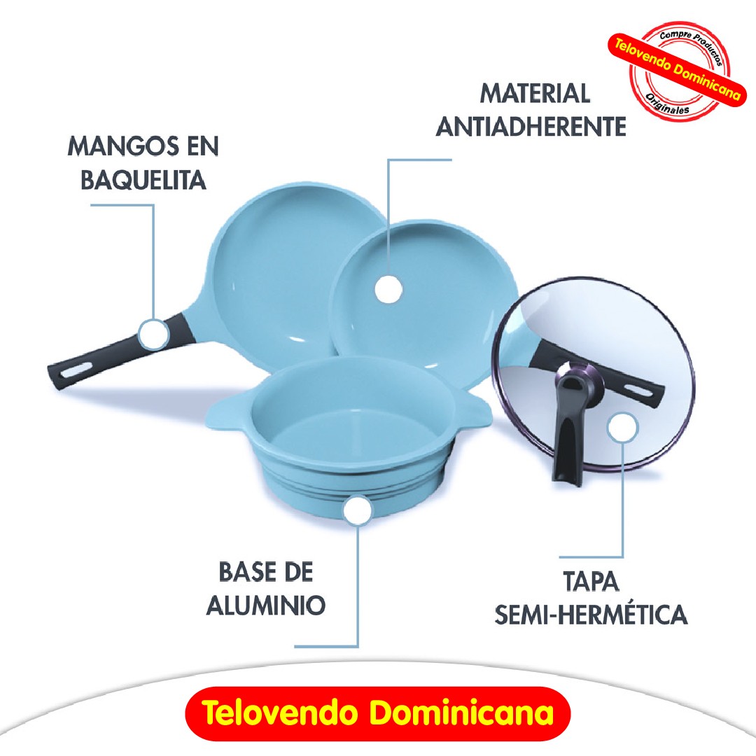 cocina - SET DE SARTENES ANTIADHERENTES JADE COOK 5