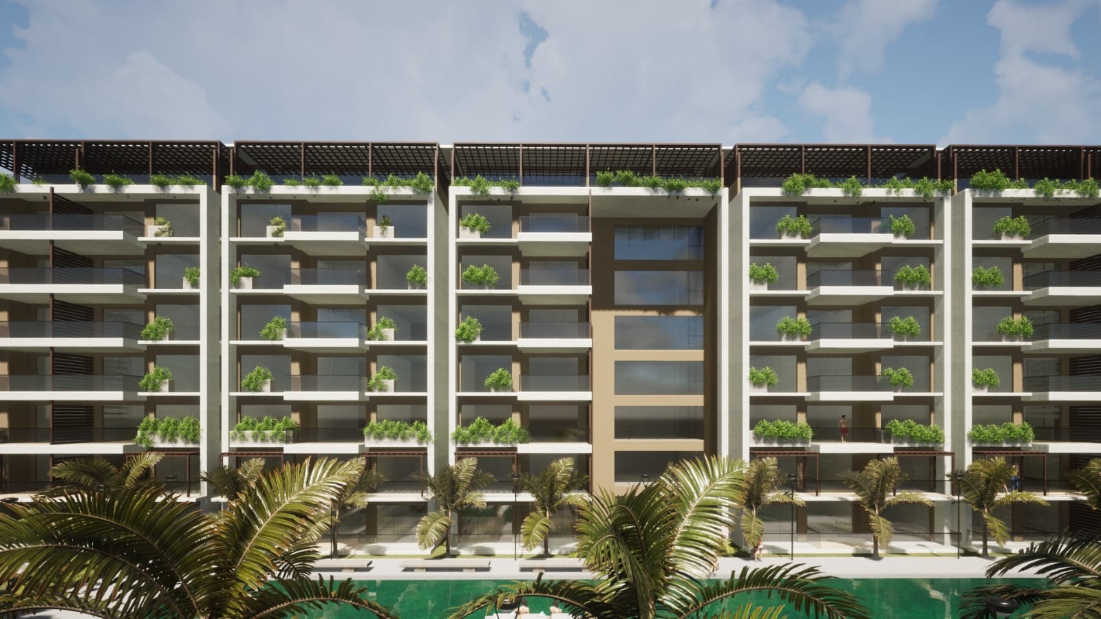 apartamentos - Exclusiva torre de apartamentos frente al mar en Playa Dorada 3