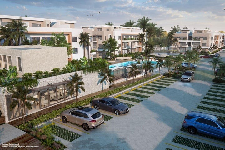 apartamentos - Proyecto en venta Punta Cana #24-1320 un dormitorio, dos baños, piscina, Gym.
 2