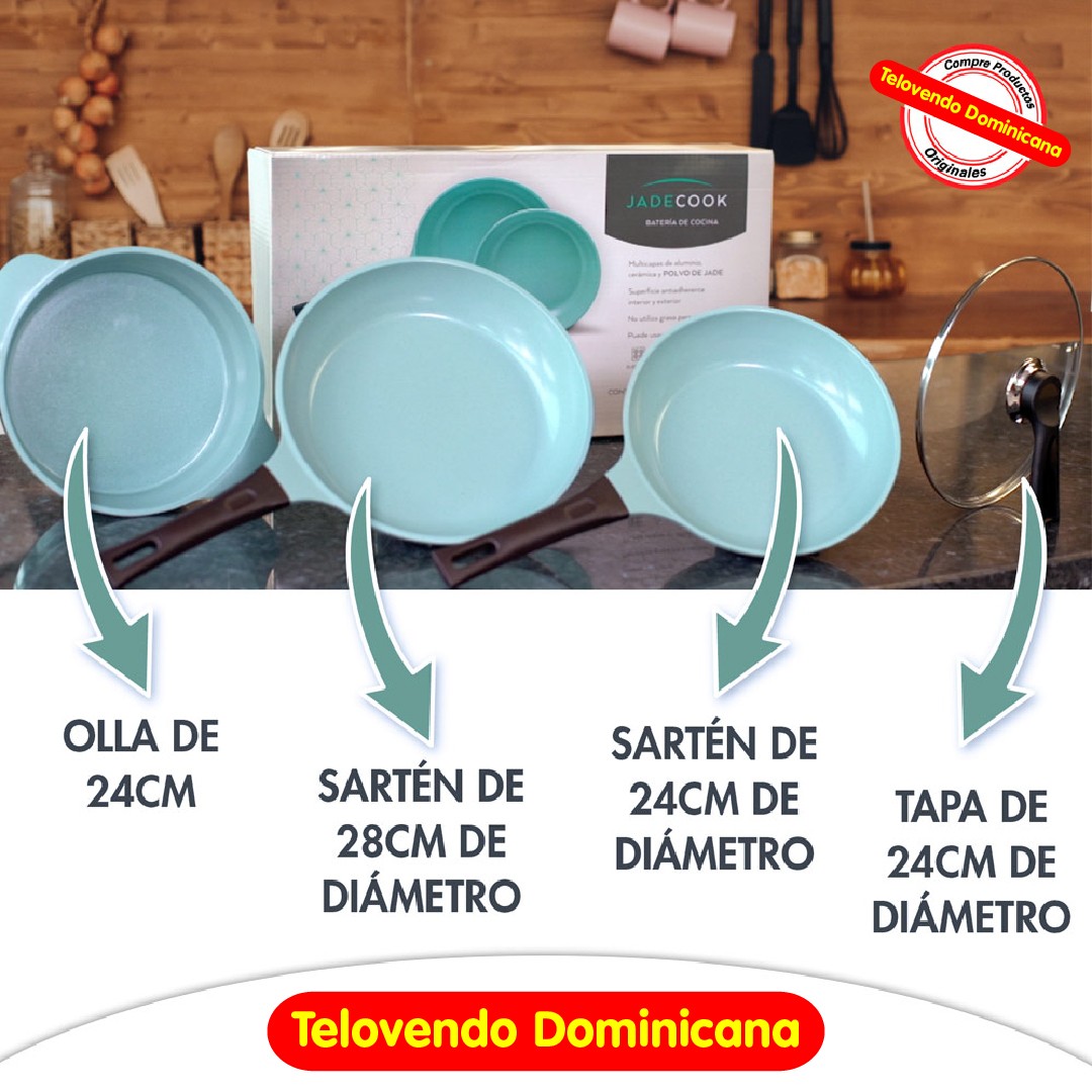 cocina - SET DE SARTENES ANTIADHERENTES JADE COOK 6