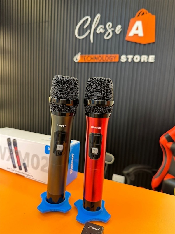 camaras y audio - SET de Micrófono Profesional inalámbrico de mano,con adaptador para eventos  1