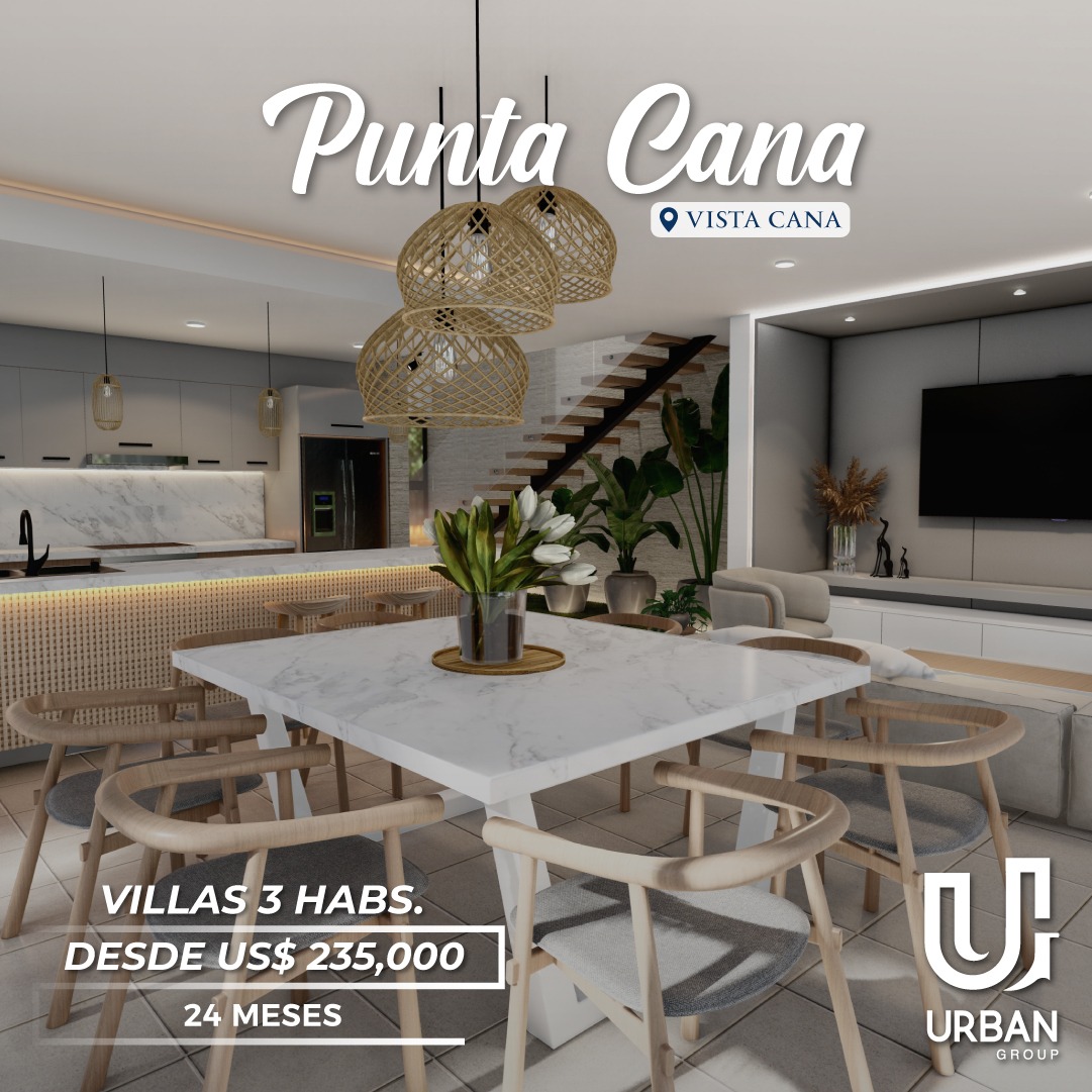 casas vacacionales y villas - Villas en Vistacana Punta Cana con Linea Blanca 2