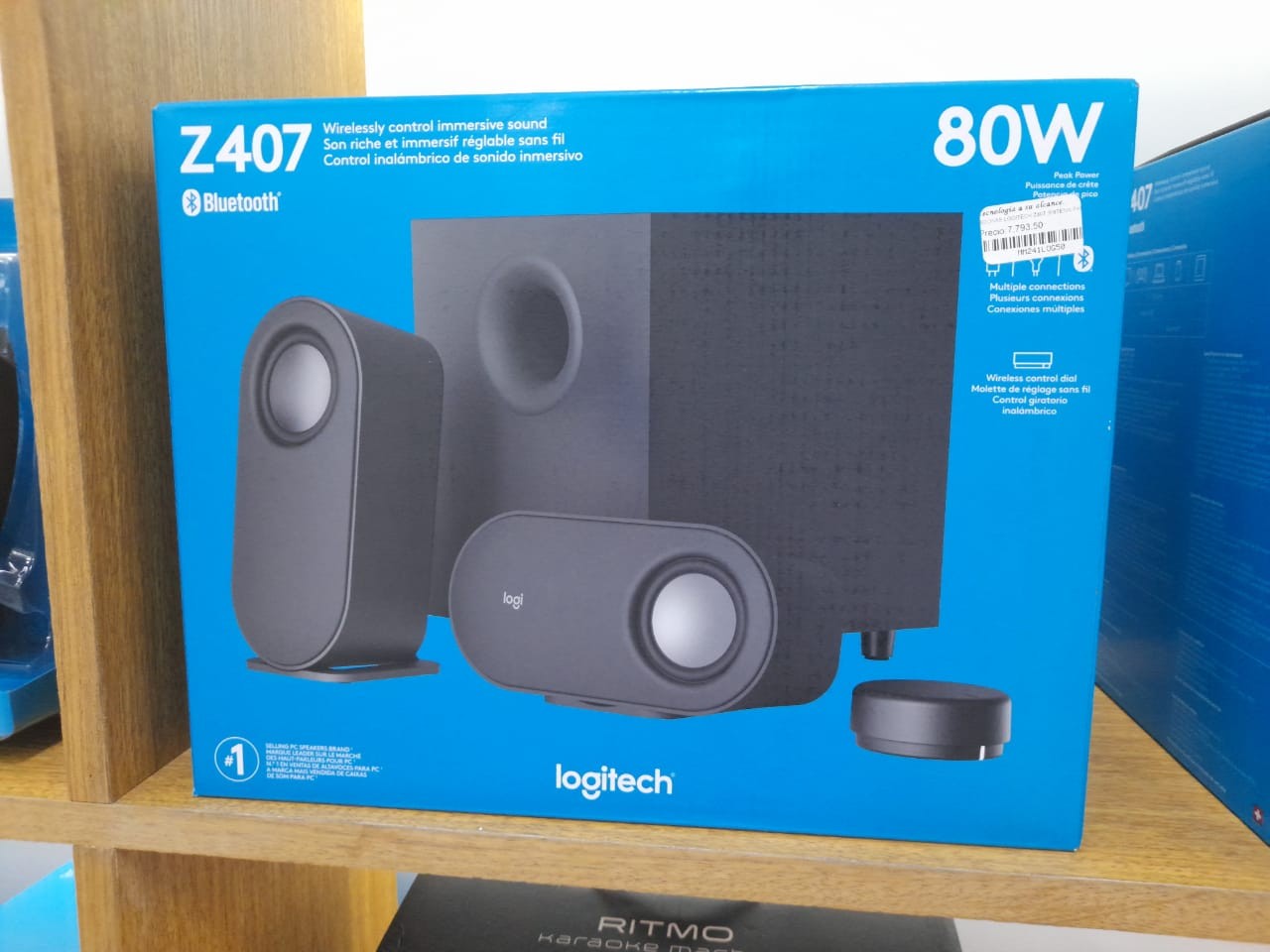 camaras y audio - Bocina Logitech Z407 Bluetooth con subwoofer y control inalámbrico