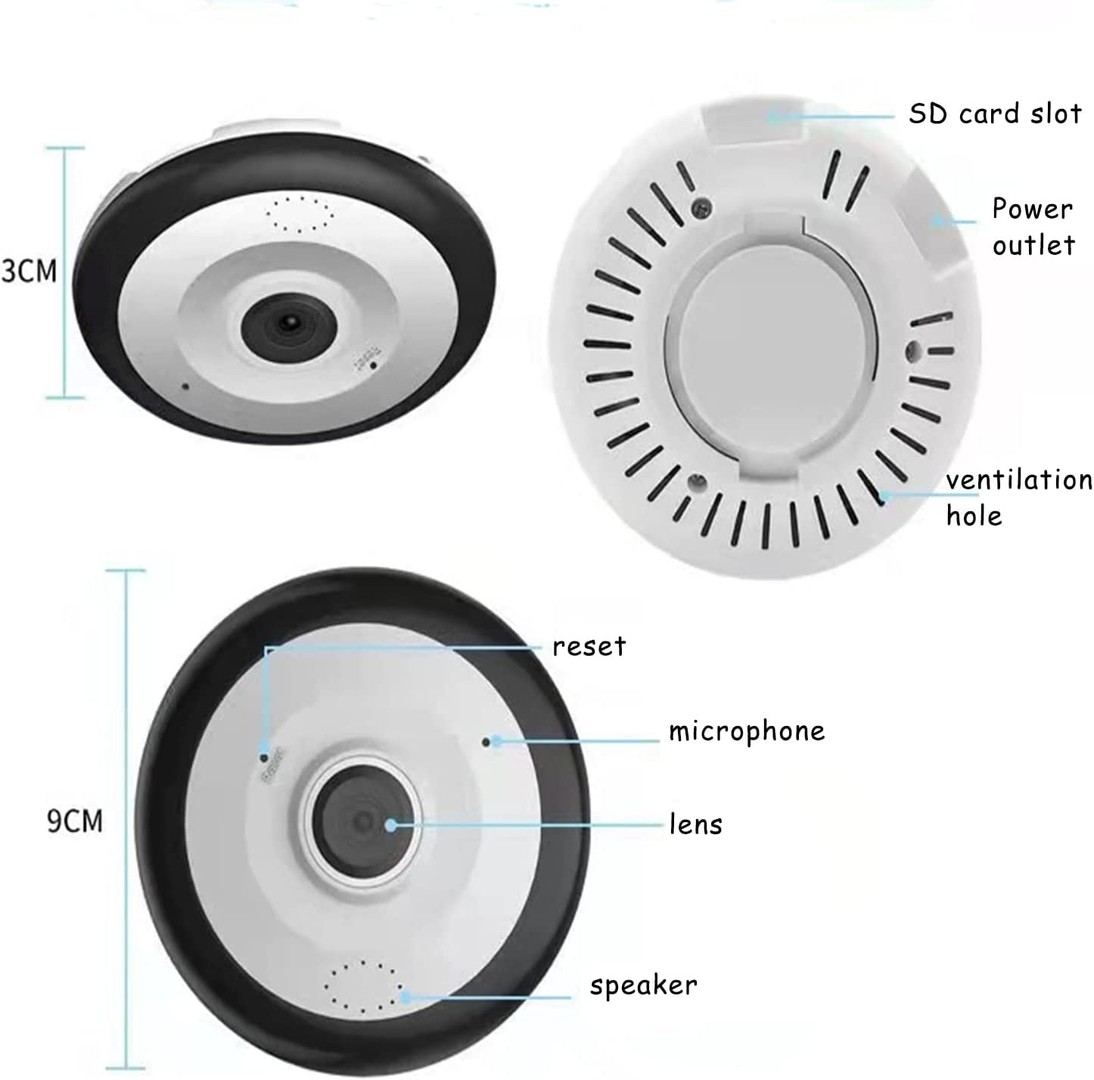 camaras y audio - Camara de Seguridad Panoramica Wifi 1080P FHD 1