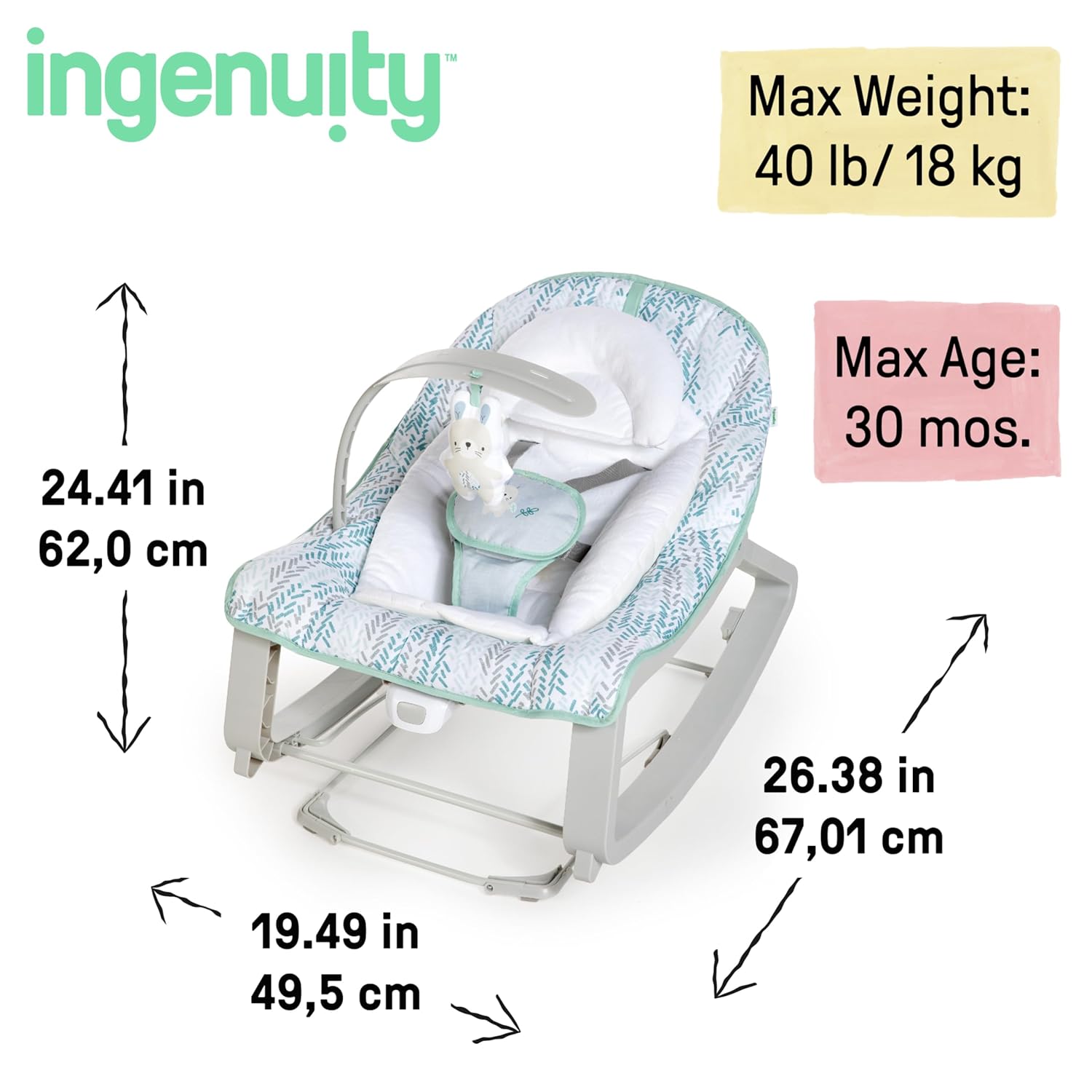 coches y sillas - Ingenuity 3 en 1 Grow with Me - Asiento mecedora 4