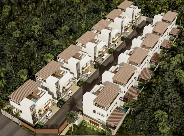 casas - Proyecto en venta Punta Cana #23-1632 tres Hab. jardín privado con piscina.
 6