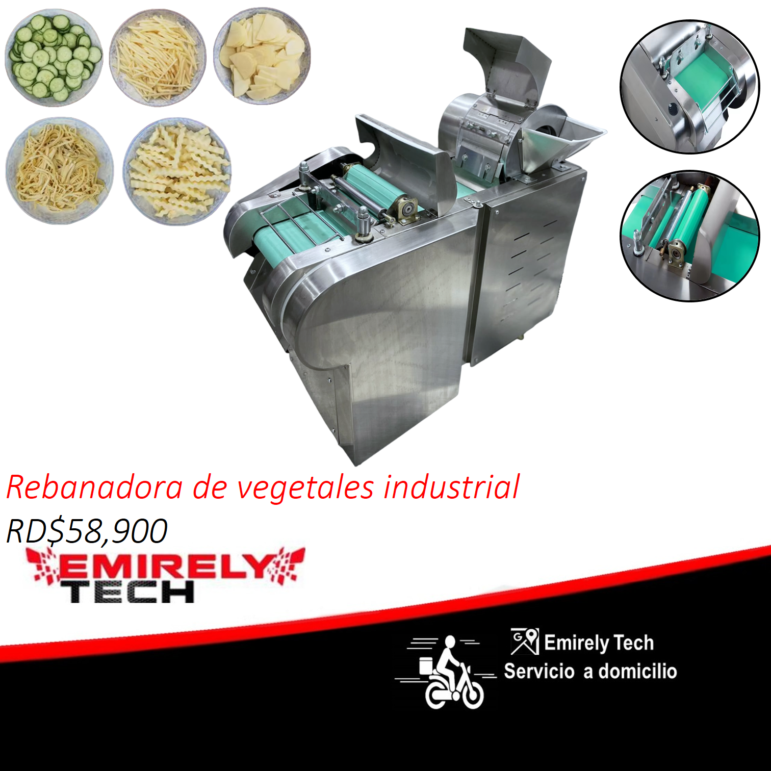 equipos profesionales - Cortadora rebanadora industrial de vegetales papa 