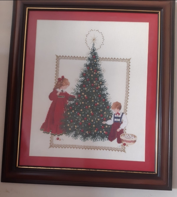 decoración y accesorios - Precio árbol de navidad bordado en punto de cruz