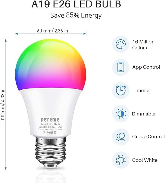 decoración y accesorios - BOMBILLO MULTICOLOR SMART WIFI LIGHT BULB L530E (1und) 3