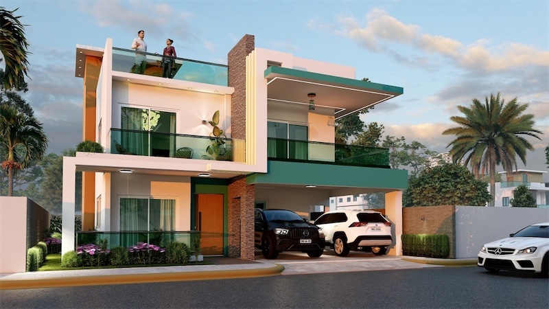 casas - Venta de casa nueva en la autopista de san Isidro brisa oriental Santo Domingo  0