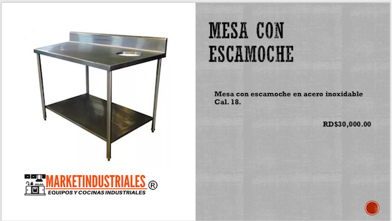 servicios profesionales - Mesa con escamoche 0