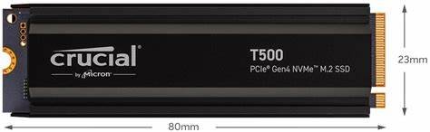 accesorios para electronica - SSD NVME Crucial T500 2TB Gen4 Playstation 5 Compatible 1