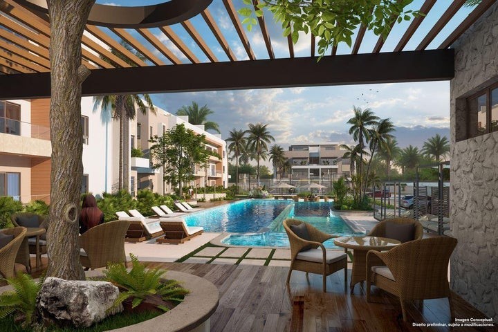 apartamentos - Proyecto en venta Punta Cana #24-1320 un dormitorio, dos baños, piscina, Gym.
 5