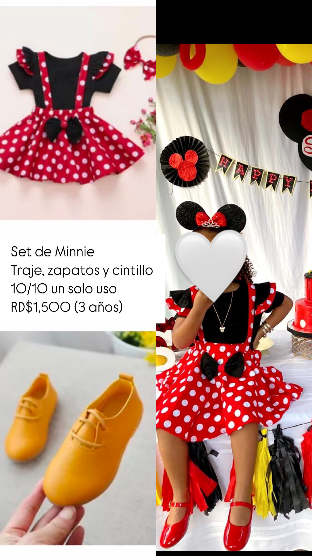 ropa y zapatos - Traje de Minnie 