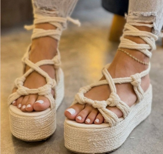 zapatos para mujer - Sandalias hechas a mano en yute