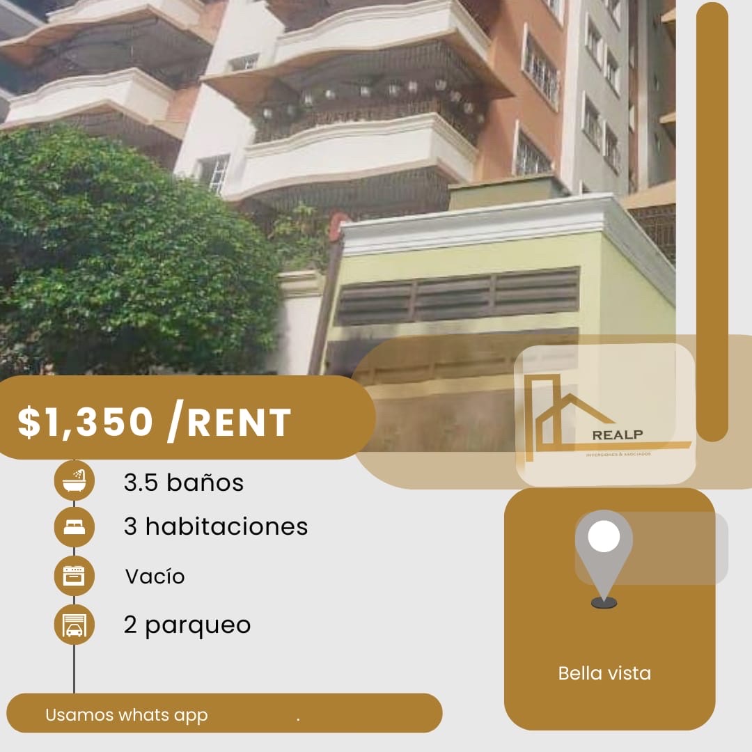 apartamentos - hermoso apartamento en bella vista en una zona céntrica y tranquila  0