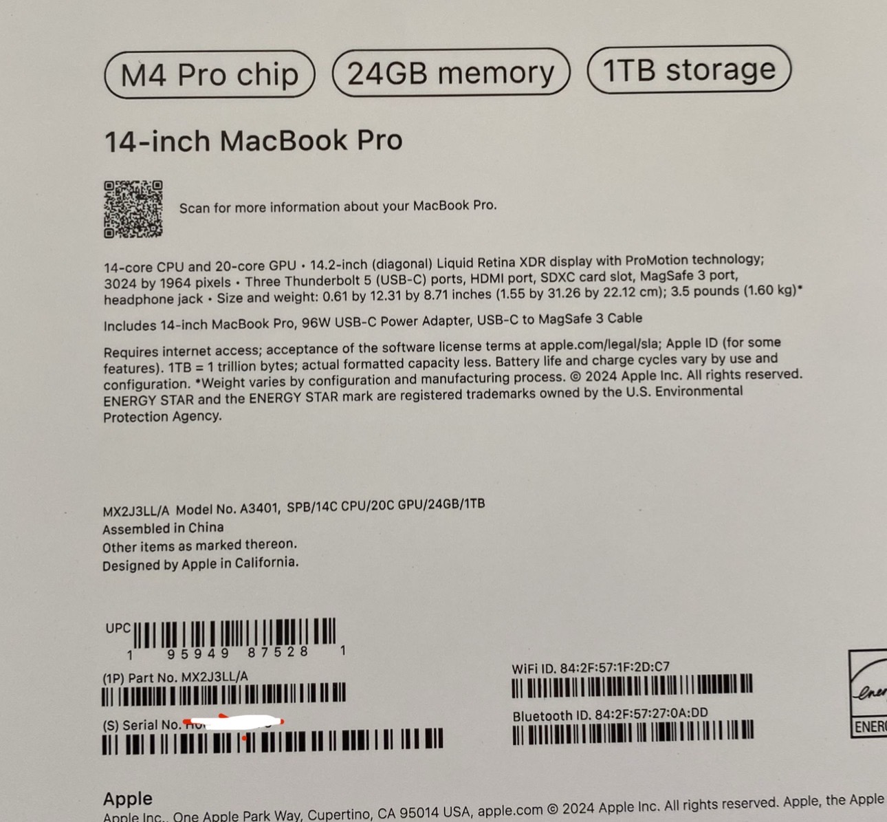 computadoras y laptops - MacBook Pro 14” M4 Pro 1TB RAM 24GB Nuevas  1