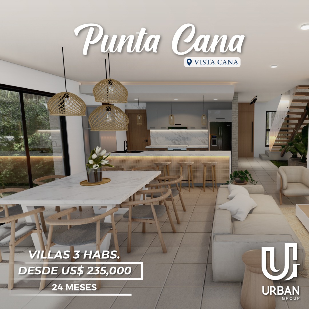 casas vacacionales y villas - Villas en Vistacana Punta Cana con Linea Blanca 4