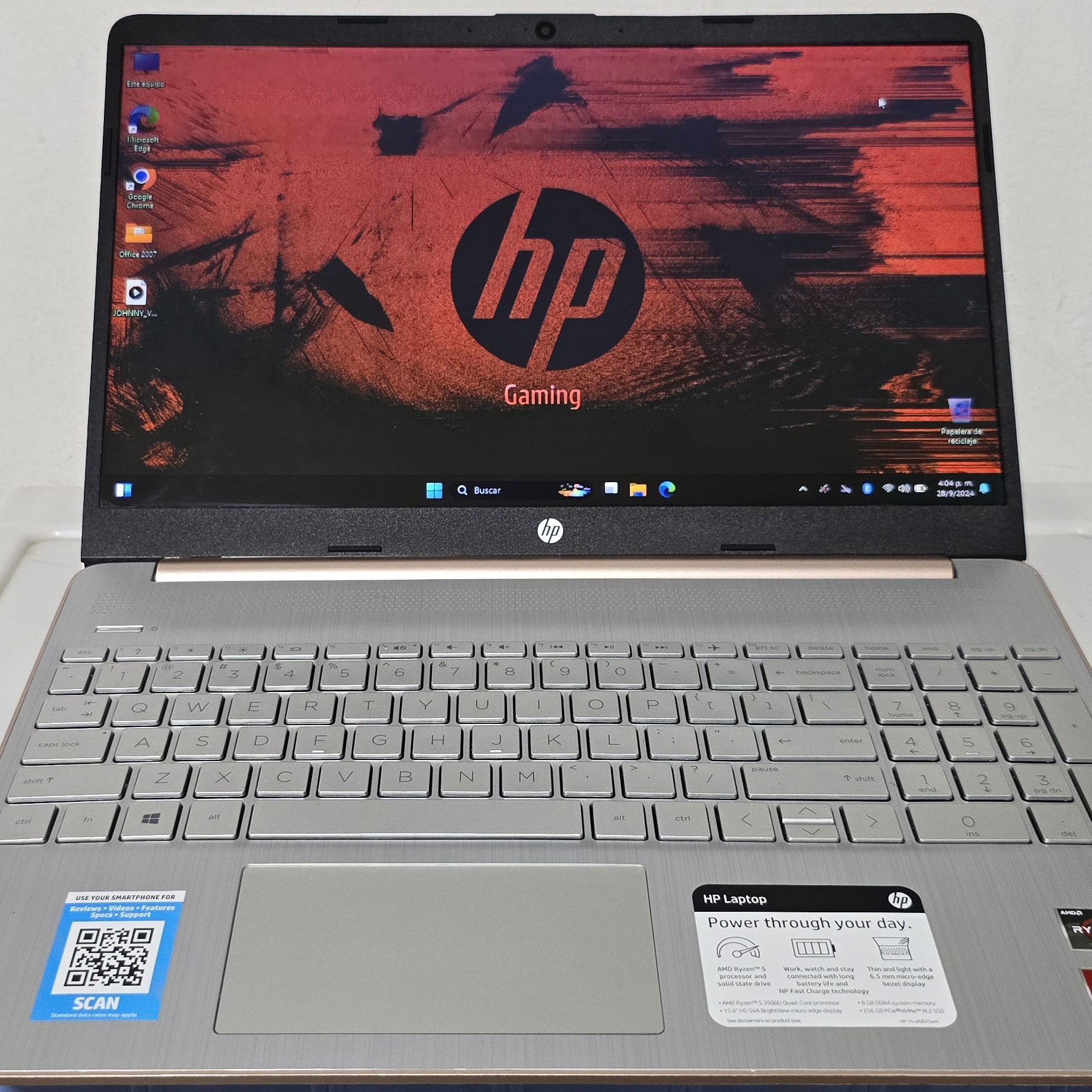 computadoras y laptops - laptop hp 15 Pulg Ryzen 5 Ram 16gb ddr4 Disco 256gb SSD Doble Video Grafico 