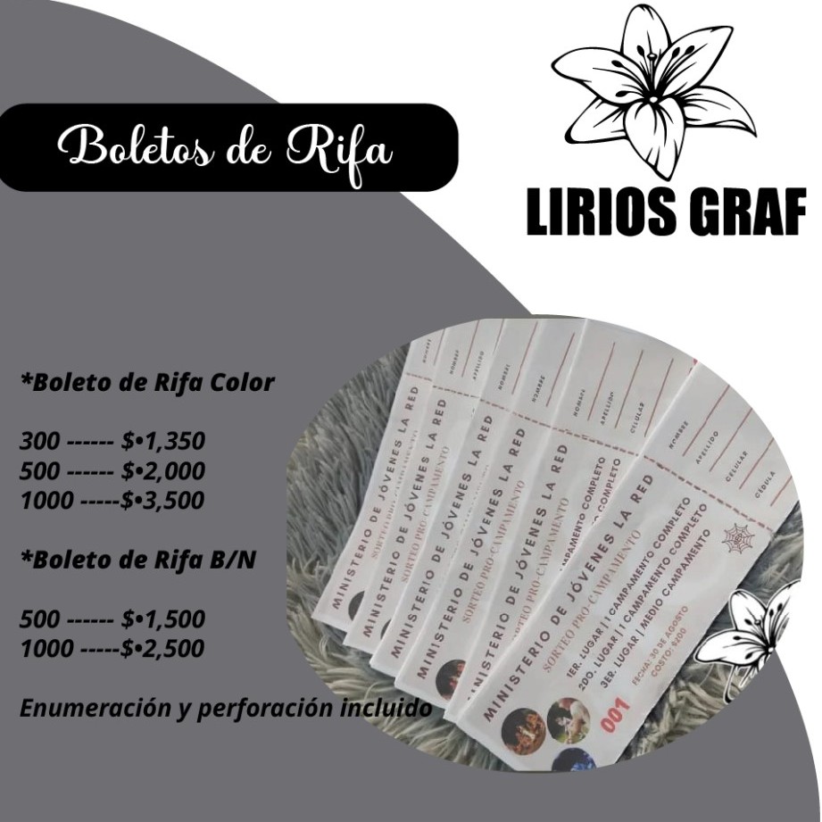 taquillas para eventos - boletos para Rifas 