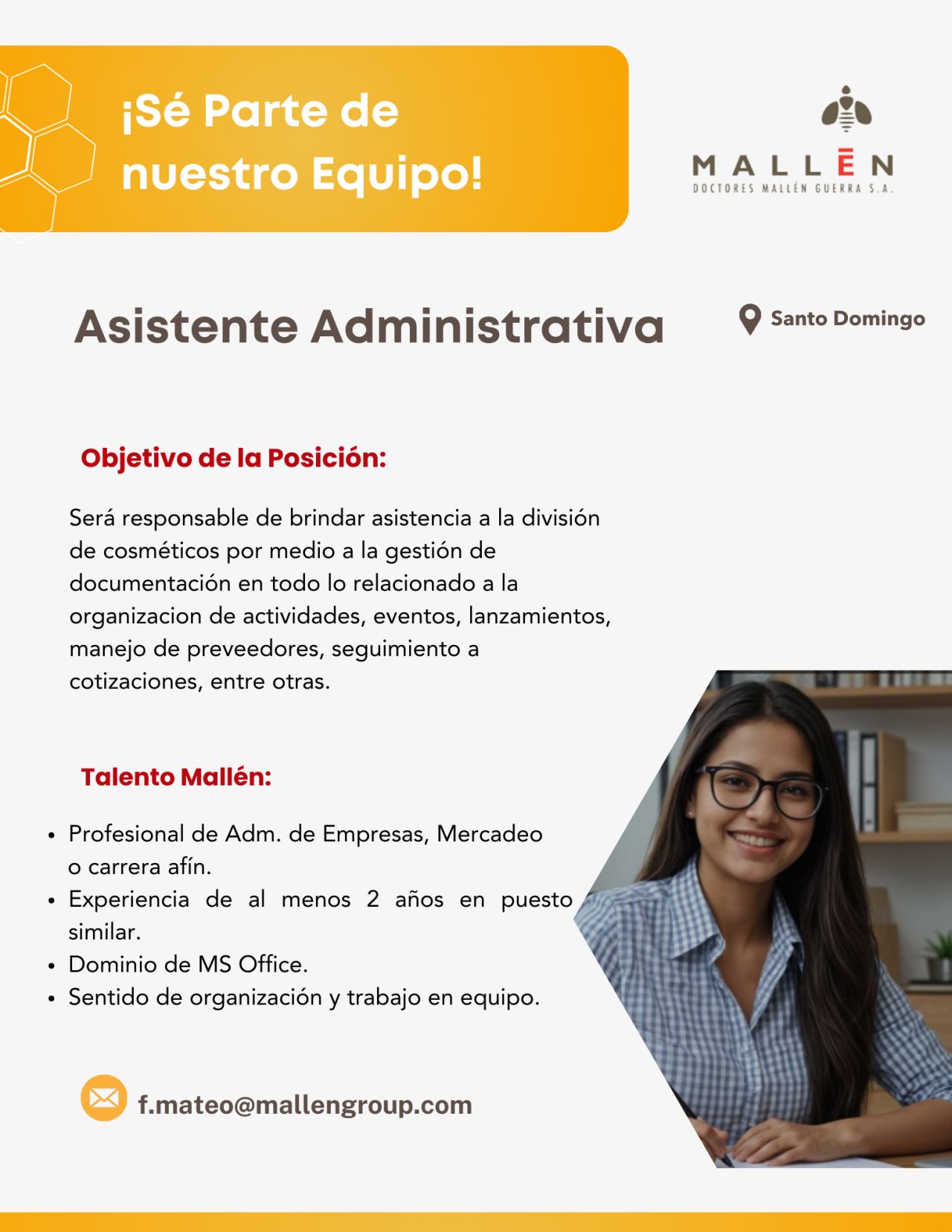 empleos disponibles - Asistente Administrativa