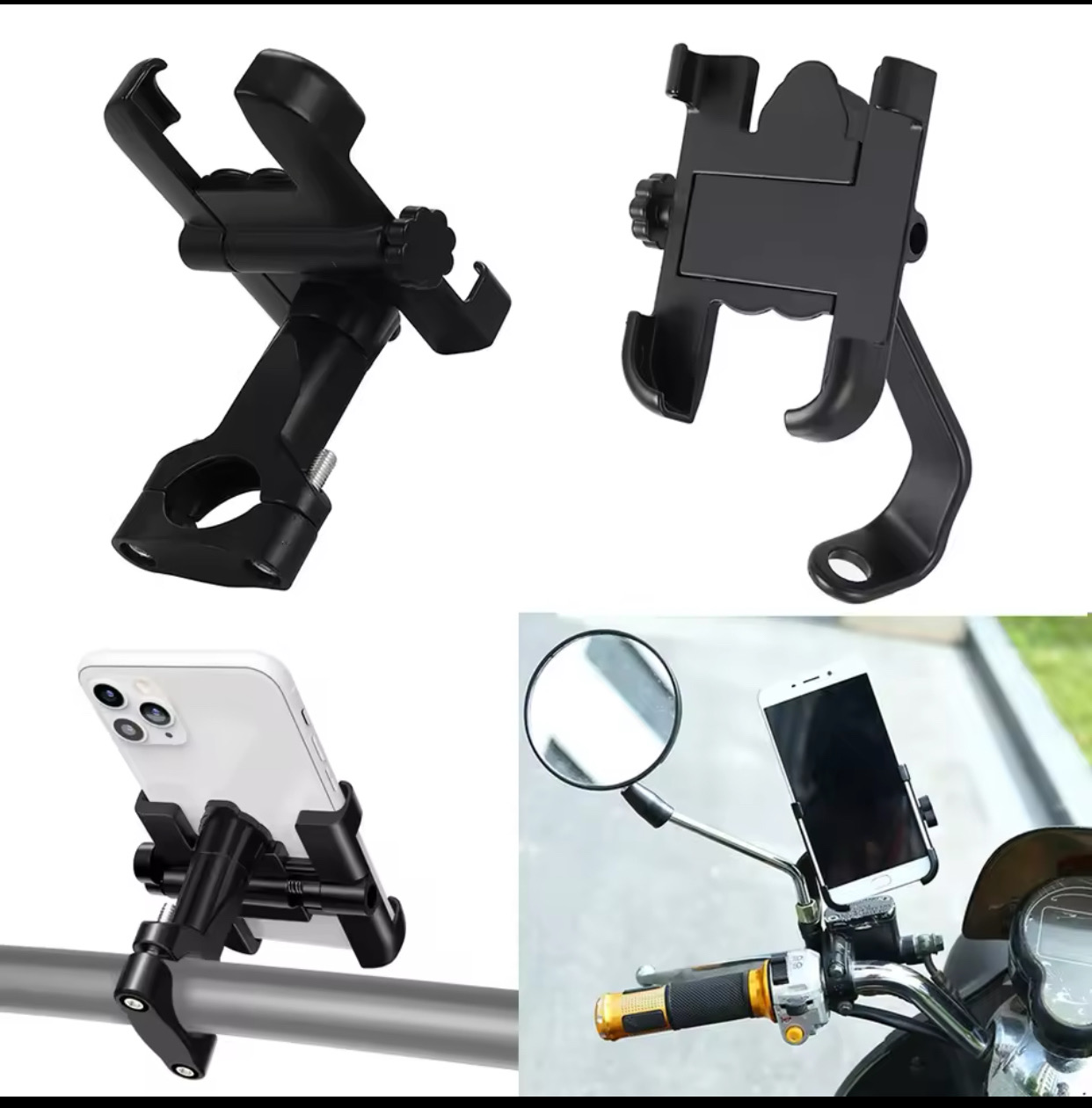 accesorios para electronica - Soporte de teléfono móvil de aleación de aluminio para motocicleta 6