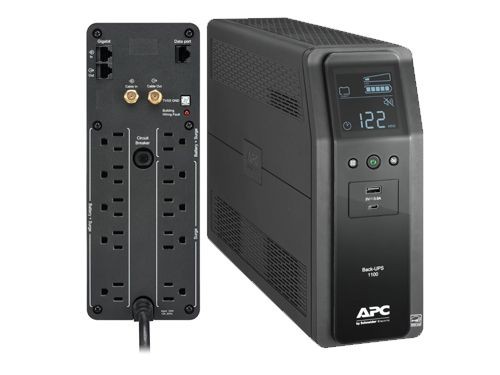 computadoras y laptops - UPS APC BR1100M2-LM BACK-UPS PRO, 1.1KVA (1100 VA), 600 WATTS ,INPUT 120V / OUTP 1