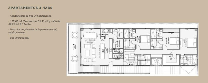 apartamentos - Proyecto en venta Punta Cana #24-65 dos dormitorios, campo de golf, piscina, Gym 6
