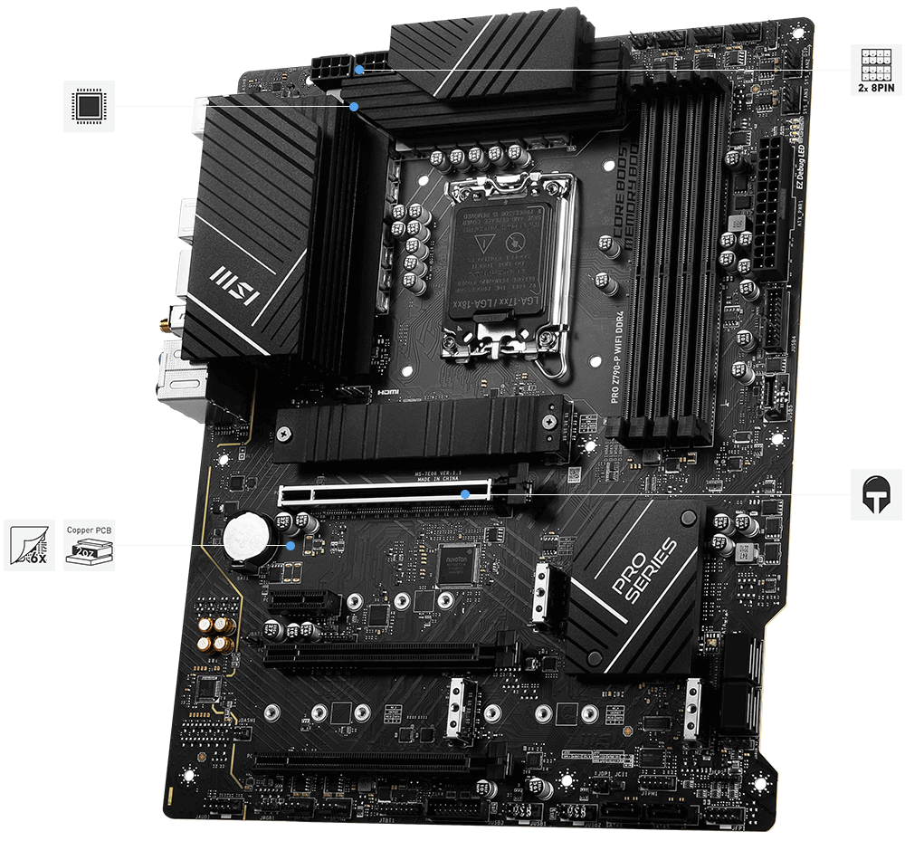 accesorios para electronica - Board MB MSI Pro Z790-P