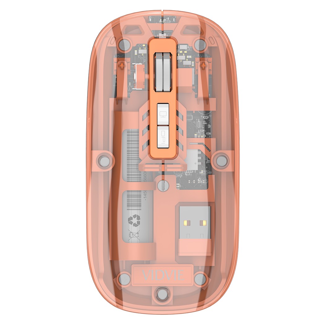 otros electronicos - Ratón Transparente Wireless Mouse KB07 2.4G+Bluetooth dual-mode wireless mouse 3