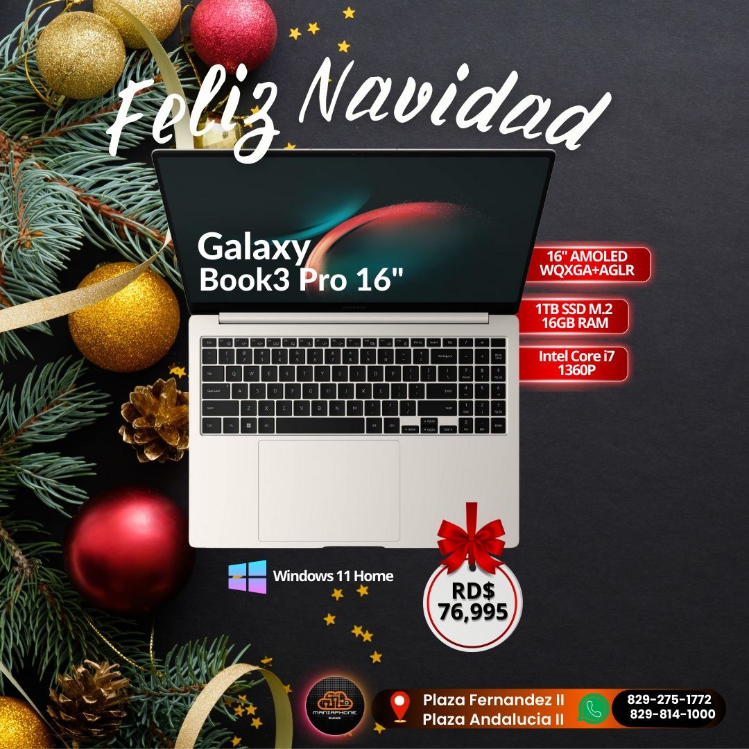 computadoras y laptops - Galaxy Book3 Pro 16'' 1TB Ram 16GB Inte Core i7