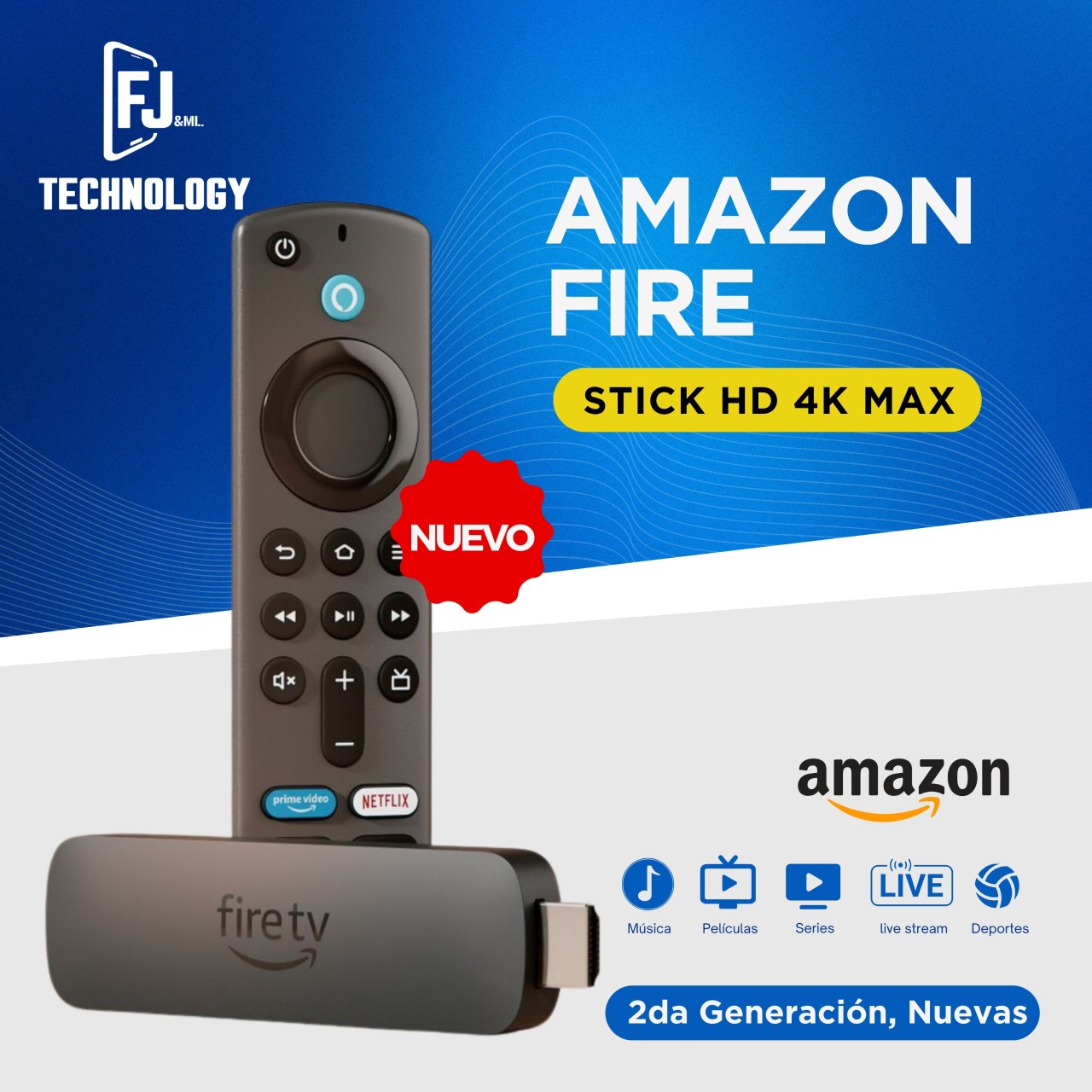 tv - AMAZON FIRE STICK 4K MAX 4TA GENERACIÓN SELLADOS TOTALMENTE NUEVOS