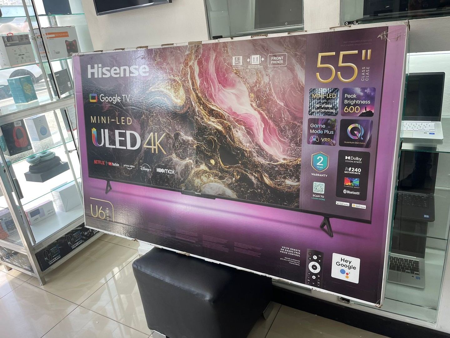 tv - Televisor Hisense  U6 55 Pulgadas Uled 4K SmartTV Google  5