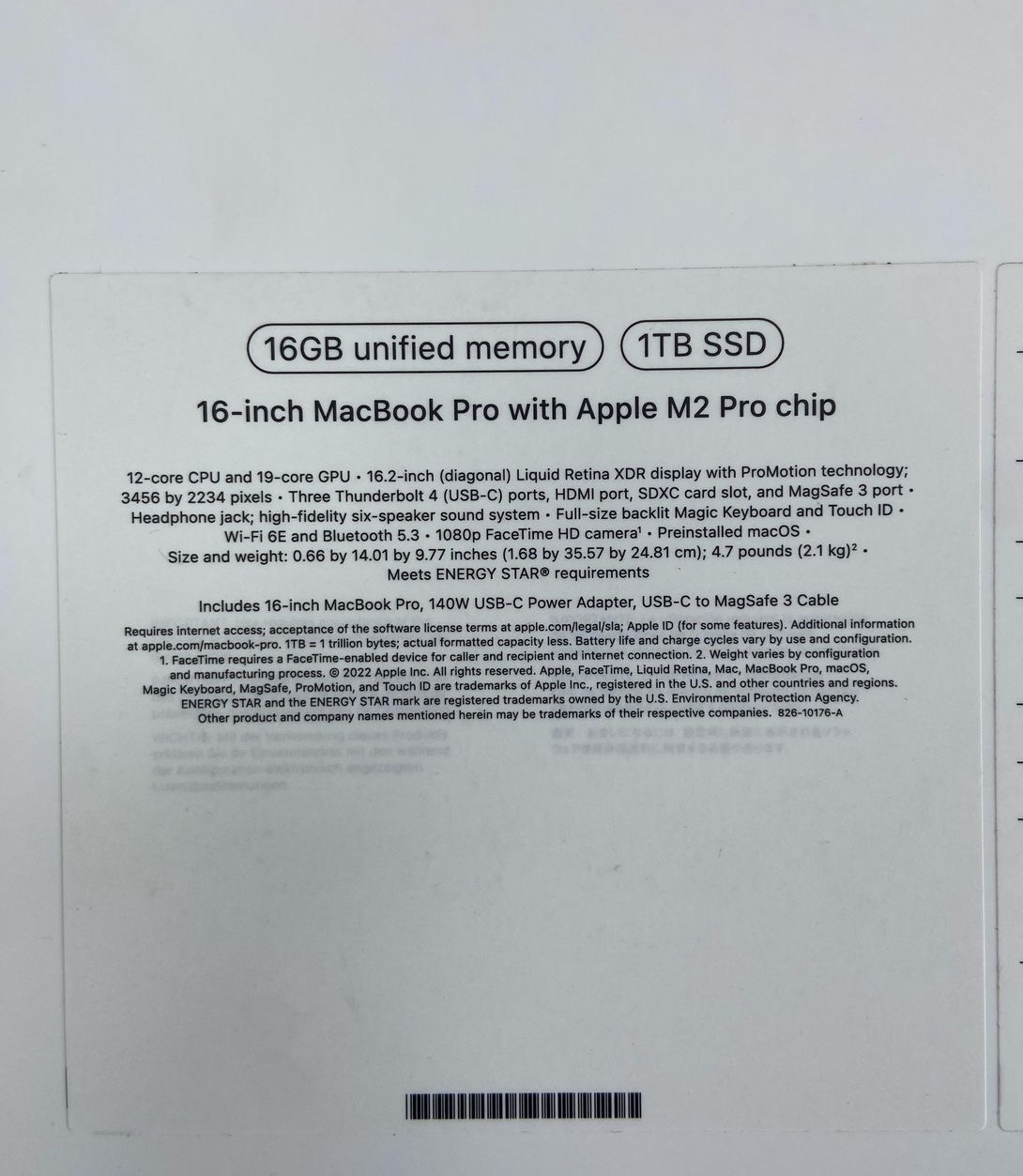 computadoras y laptops - MacBook Pro 16” M2 Pro 16GB RAM 1TB SSD Space Gray Nueva Sellada  1