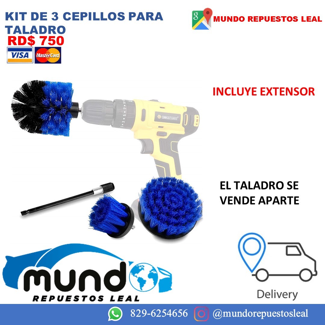 herramientas, jardines y exterior - Kit de Cepillo para taladro, cepillo de limpieza 1