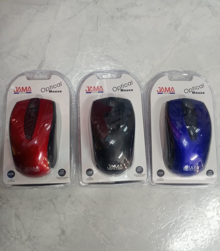 computadoras y laptops - MOUSE OPTICO USB  EN COLORES , NEGRO, ROJO, AZUL  

