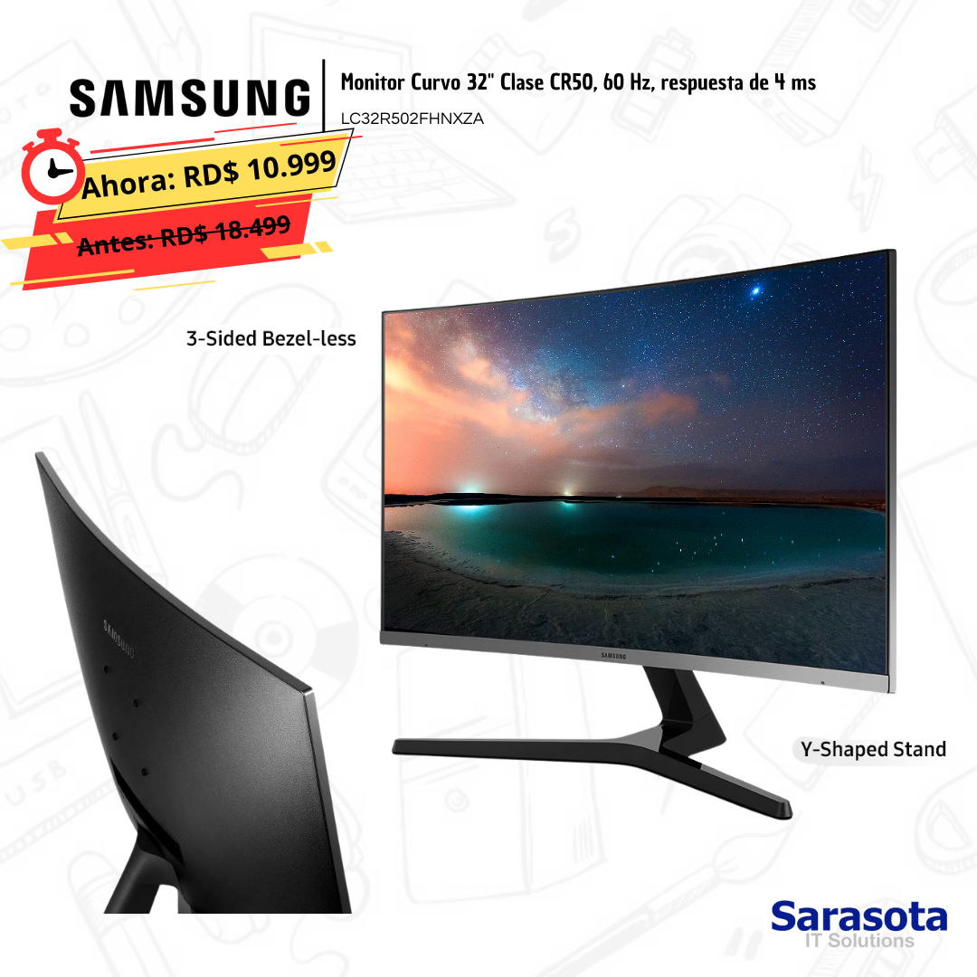 computadoras y laptops - Monitor Curvo 32" Clase CR50, LC32R502FHNXZA 3