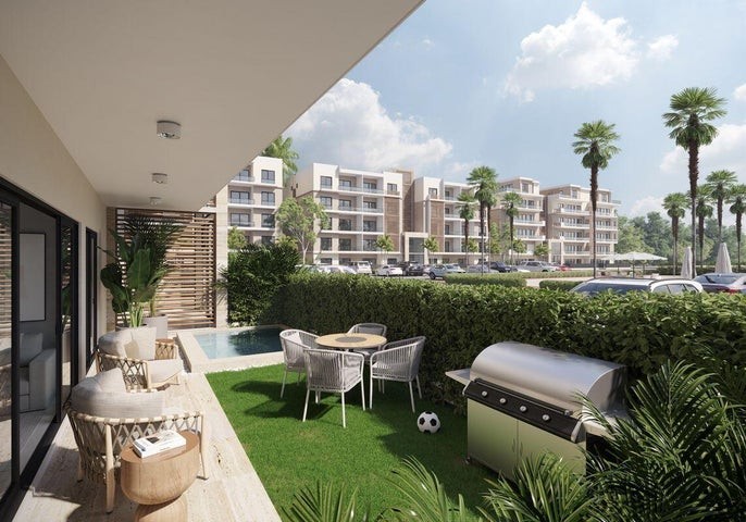 apartamentos - Proyecto en venta Punta Cana  #24-1492 dos dormitorios, piscina, gazebo.
 1