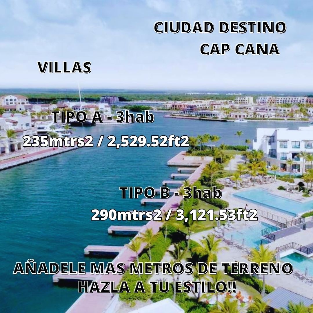 casas vacacionales y villas - Hermoso Proyecto De Villas En Cap Cana. Añádele Todo Lo Que Quieras!!!  1