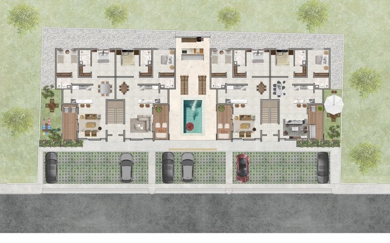 apartamentos - Proyecto en venta Punta Cana  #24-1468  dos dormitorios, piscina, seguridad. 5