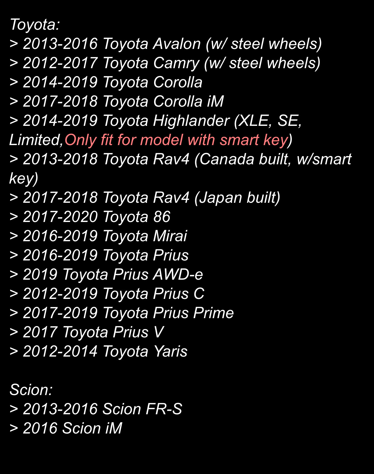 repuestos - TPMS Toyota - Lexus 3